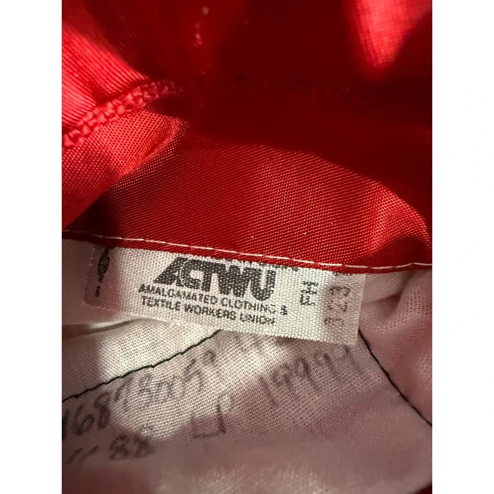 Vtg Kleinhans Men Red 100% Slub Silk Blazer Sport Coat 42L Made in USA 80s 90s